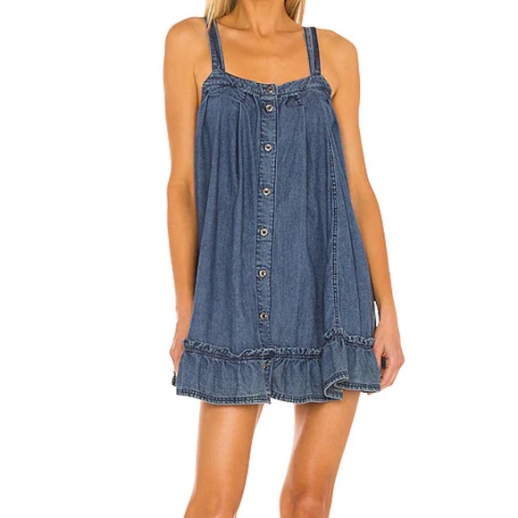 Free People Dresses & Skirts - Free people denim mini dress XS